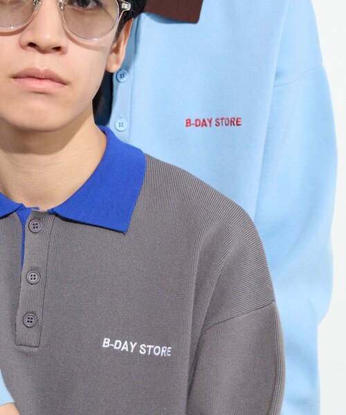 B-DAY STORE（ビーデイストア）の「【B-DAY STORE】バイカラーポロニット　ユニセックス（ニット/セーター・メンズ・ブルー/グレー・0）」の20枚目の写真