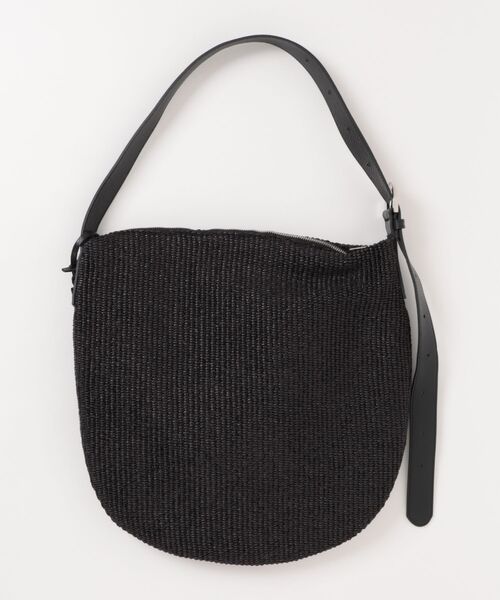 Scrap Book(スクラップブック)の「【MARCO MASI】雑材ラウンドトート(トートバッグ・レディース・ブラック/ベージュ・FREE)」の3枚目の写真