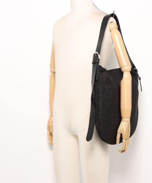 Scrap Book(スクラップブック)の「【MARCO MASI】雑材ラウンドトート(トートバッグ・レディース・ブラック/ベージュ・FREE)」の6枚目の写真