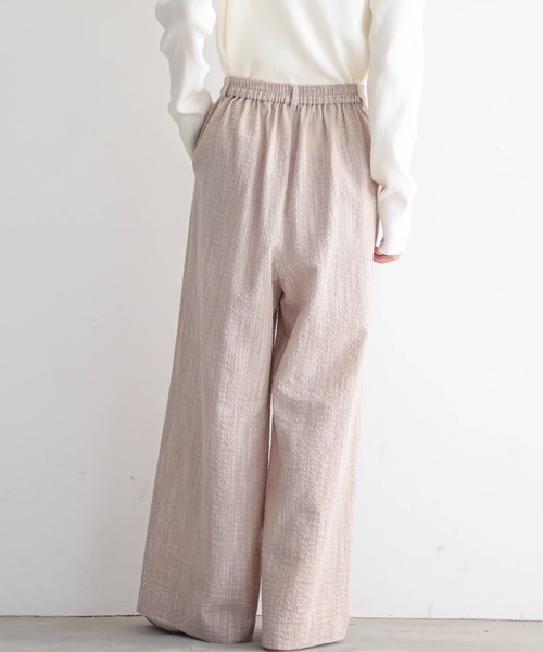 for/c（フォーシー）の「[セットアップ対応]クレープチェックタックパンツ【サスティナブル】（その他パンツ・レディース・ブラウン系/ブラック/ブラック系・TM/LL/L/M/PM）」の18枚目の写真
