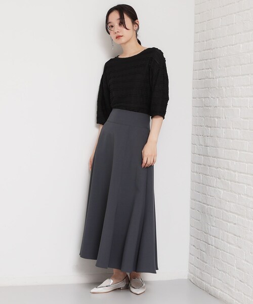 THE SHOP TK (ザ ショップ ティーケー )の「【1枚で美人見え】 フリルレースボーダートップス(Tシャツ/カットソー・レディース・ダークブラウン系8/オフホワイト/ブラック・13/12)」の18枚目の写真