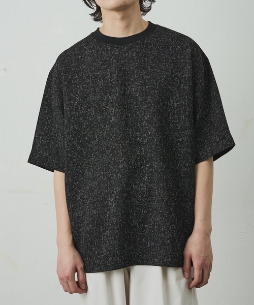 COLONY 2139(コロニートゥーワンスリーナイン)の「サマーツイード半袖Tシャツ(Tシャツ/カットソー・メンズ・ホワイト/ブラック・LARGE/MEDIUM)」の1枚目の写真