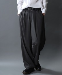 Barrel Leg Easy Pants/1タック バレルレッグパンツ ワイドパンツ イージーパンツ スラックス