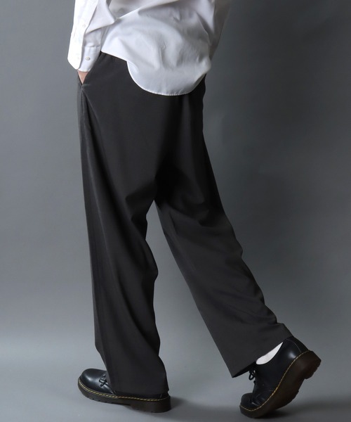SITRY(シトリー)の「Barrel Leg Easy Pants/1タック バレルレッグパンツ ワイドパンツ イージーパンツ スラックス(スラックス・メンズ・ブラック/チャコール・M/L/LL)」の17枚目の写真