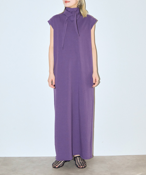 CITYSHOP（シティーショップ）の「CUTDRESS with SCARF：ワンピース（ワンピース・レディース・ブラック/ベージュ/パープル・36/38）」の3枚目の写真