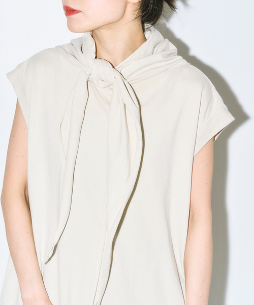 CITYSHOP（シティーショップ）の「CUTDRESS with SCARF：ワンピース（ワンピース・レディース・ブラック/ベージュ/パープル・36/38）」の8枚目の写真