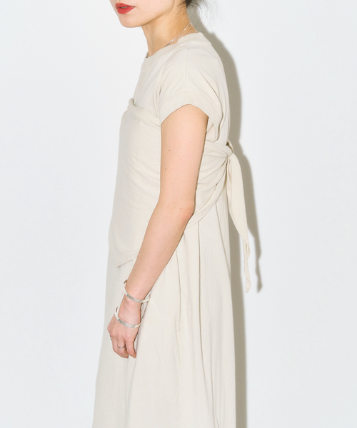 CITYSHOP（シティーショップ）の「CUTDRESS with SCARF：ワンピース（ワンピース・レディース・ブラック/ベージュ/パープル・36/38）」の9枚目の写真