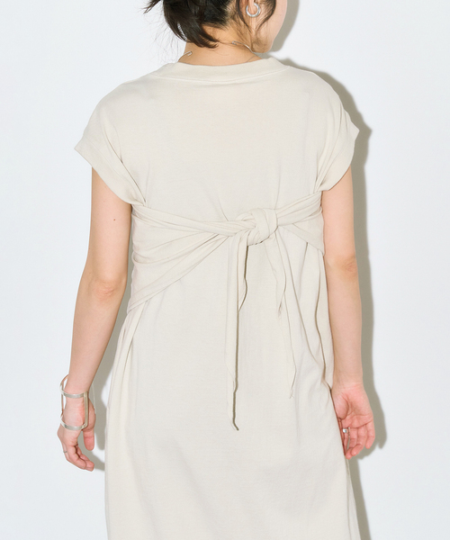 CITYSHOP（シティーショップ）の「CUTDRESS with SCARF：ワンピース（ワンピース・レディース・ブラック/ベージュ/パープル・36/38）」の10枚目の写真