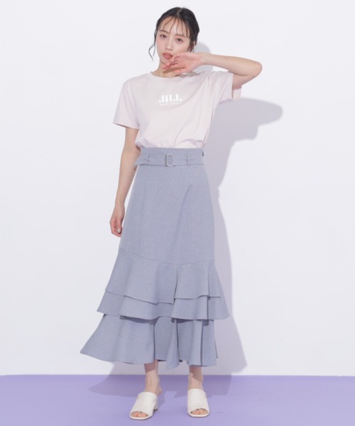 JILL by JILL STUART(ジルバイジルスチュアート)の「ベルト付きアシメヘムスカート(スカート・レディース・ブラウン系その他/ブラック/グレー・MEDIUM/SMALL)」の1枚目の写真