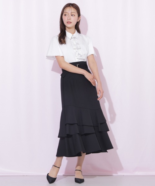 JILL by JILL STUART(ジルバイジルスチュアート)の「ベルト付きアシメヘムスカート(スカート・レディース・ブラウン系その他/ブラック/グレー・MEDIUM/SMALL)」の19枚目の写真