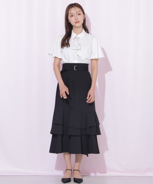 JILL by JILL STUART(ジルバイジルスチュアート)の「ベルト付きアシメヘムスカート(スカート・レディース・ブラウン系その他/ブラック/グレー・MEDIUM/SMALL)」の15枚目の写真