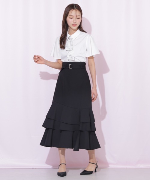 JILL by JILL STUART(ジルバイジルスチュアート)の「ベルト付きアシメヘムスカート(スカート・レディース・ブラウン系その他/ブラック/グレー・MEDIUM/SMALL)」の18枚目の写真