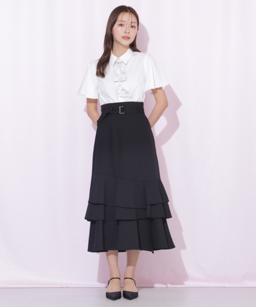 JILL by JILL STUART(ジルバイジルスチュアート)の「ベルト付きアシメヘムスカート(スカート・レディース・ブラウン系その他/ブラック/グレー・MEDIUM/SMALL)」の17枚目の写真