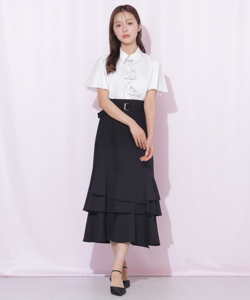 JILL by JILL STUART(ジルバイジルスチュアート)の「ベルト付きアシメヘムスカート(スカート・レディース・ブラウン系その他/ブラック/グレー・MEDIUM/SMALL)」の16枚目の写真