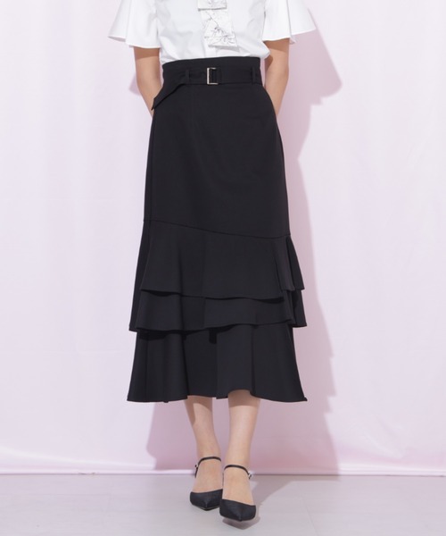 JILL by JILL STUART(ジルバイジルスチュアート)の「ベルト付きアシメヘムスカート(スカート・レディース・ブラウン系その他/ブラック/グレー・MEDIUM/SMALL)」の20枚目の写真