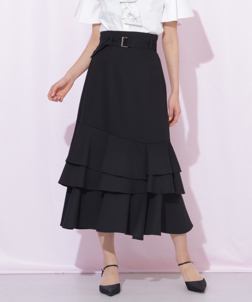 JILL by JILL STUART(ジルバイジルスチュアート)の「ベルト付きアシメヘムスカート(スカート・レディース・ブラウン系その他/ブラック/グレー・MEDIUM/SMALL)」の21枚目の写真