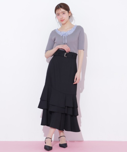 JILL by JILL STUART(ジルバイジルスチュアート)の「ベルト付きアシメヘムスカート(スカート・レディース・ブラウン系その他/ブラック/グレー・MEDIUM/SMALL)」の22枚目の写真