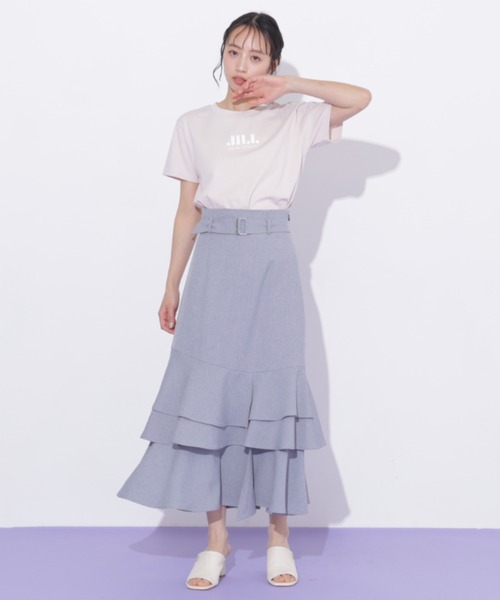JILL by JILL STUART(ジルバイジルスチュアート)の「ベルト付きアシメヘムスカート(スカート・レディース・ブラウン系その他/ブラック/グレー・MEDIUM/SMALL)」の6枚目の写真
