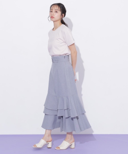 JILL by JILL STUART(ジルバイジルスチュアート)の「ベルト付きアシメヘムスカート(スカート・レディース・ブラウン系その他/ブラック/グレー・MEDIUM/SMALL)」の8枚目の写真