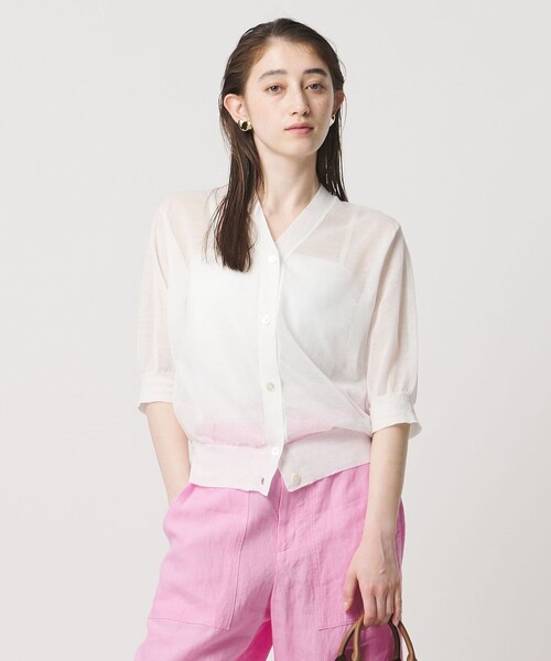 新品　UNITED ARROWS ユナイテッドアローズ カーディガン　シアー　白 新品 UNITED ARROWS ユナイテッドアローズ カーディガン シアー 白
