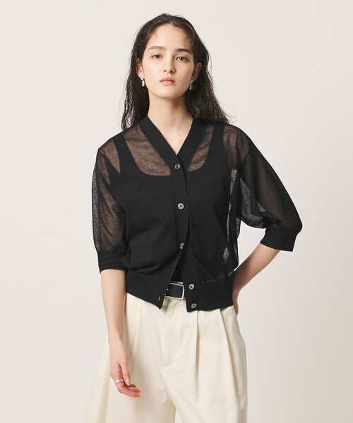 UNITED ARROWS(ユナイテッドアローズ)シアー Vネック カーディガン UNITED ARROWS LTD. OUTLET｜シアー Vネックカーディガン