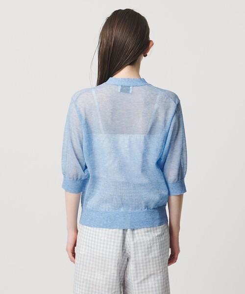 UNITED ARROWS(ユナイテッドアローズ)の「シアー Vネック カーディガン ‐ウォッシャブル‐(カーディガン/ボレロ・レディース・グレー系/ブラック/ライトブルー/ホワイト/ダークブラウン/ネイビー/レッド・FREE)」の15枚目の写真