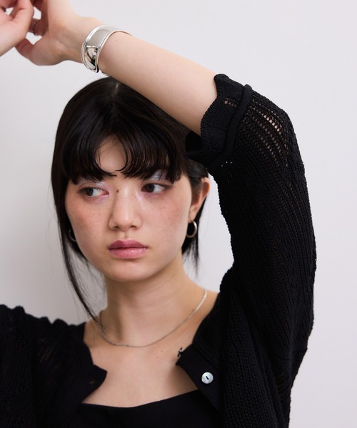 ADAM ET ROPE'(アダムエロペ)の「【WEB限定】2wayレースアップカーディガン(カーディガン/ボレロ・レディース・ブラック/ダークブラウン/オフホワイト・FREE)」の17枚目の写真