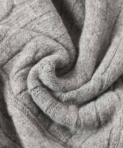 forget-me-nots(フォーゲットミーノッツ)の「CONVERTIBLE CABLE KNIT HOODED YY254AC006G(Tシャツ/カットソー・レディース・グレー・ONE SIZE)」の5枚目の写真