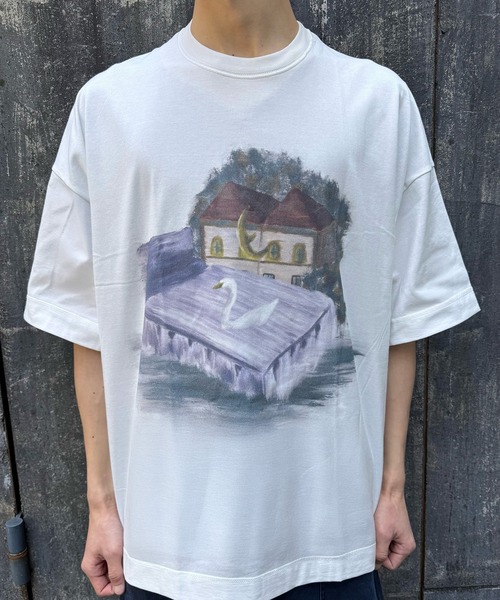 SHINYAKOZUKA(シンヤコヅカ)の「bedroom and living room(ISSUE8)(Tシャツ/カットソー・メンズ・ホワイト/ブラック・MEDIUM/SMALL)」の8枚目の写真
