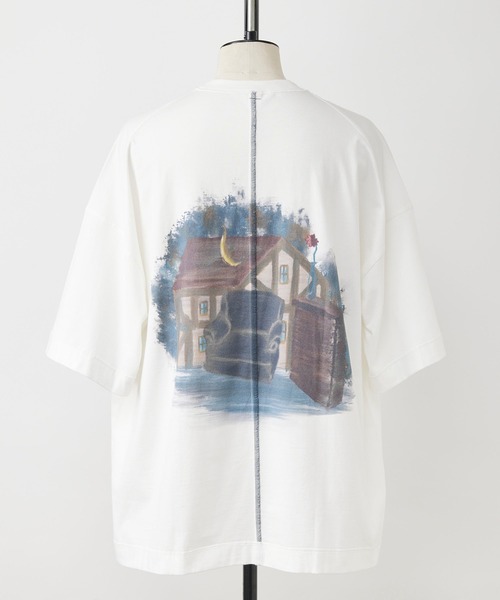 SHINYAKOZUKA(シンヤコヅカ)の「bedroom and living room(ISSUE8)(Tシャツ/カットソー・メンズ・ホワイト/ブラック・MEDIUM/SMALL)」の7枚目の写真