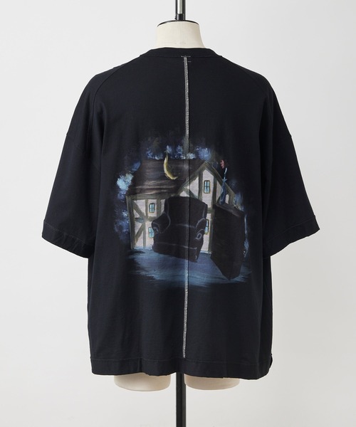 SHINYAKOZUKA(シンヤコヅカ)の「bedroom and living room(ISSUE8)(Tシャツ/カットソー・メンズ・ホワイト/ブラック・MEDIUM/SMALL)」の4枚目の写真