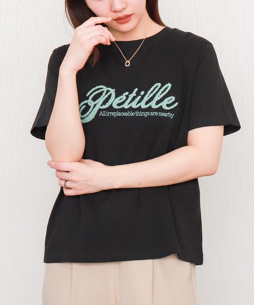libelle more（リベル モア）の「USAコットンもこもこ刺繍ロゴTシャツ【接触冷感】（Tシャツ/カットソー・レディース・オフホワイト/ブラック/ブラウン/チャコールグレー・M/L）」の20枚目の写真
