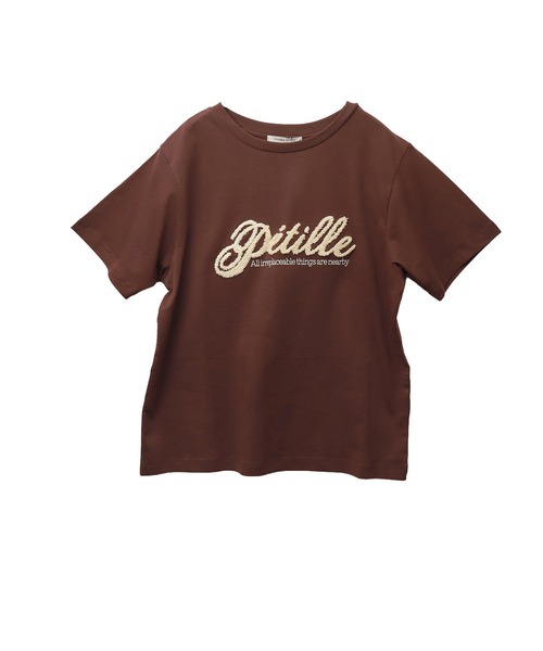 libelle more（リベル モア）の「USAコットンもこもこ刺繍ロゴTシャツ【接触冷感】（Tシャツ/カットソー・レディース・オフホワイト/ブラック/ブラウン/チャコールグレー・M/L）」の12枚目の写真
