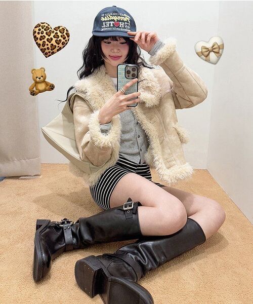 MUSINSA STANDARD WOMAN（ムシンサスタンダードウーマン）の「ウィメンズワッフルスリムクルーネック長袖Tシャツ[アイボリー]（Tシャツ/カットソー・レディース・その他・X-SMALL/SMALL/MEDIUM/LARGE）」の13枚目の写真