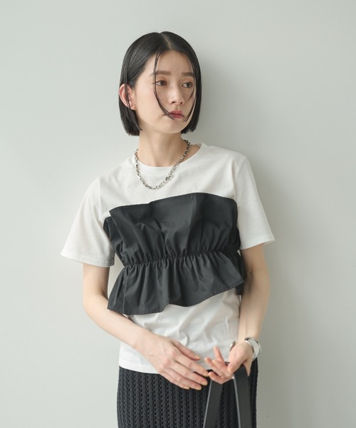 Shelly island(シェリーアイランド)の「フリルベア付きTシャツ(Tシャツ/カットソー・レディース・ブラック/ホワイト・FREE)」の11枚目の写真