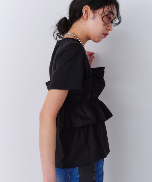 Shelly island(シェリーアイランド)の「フリルベア付きTシャツ(Tシャツ/カットソー・レディース・ブラック/ホワイト・FREE)」の20枚目の写真