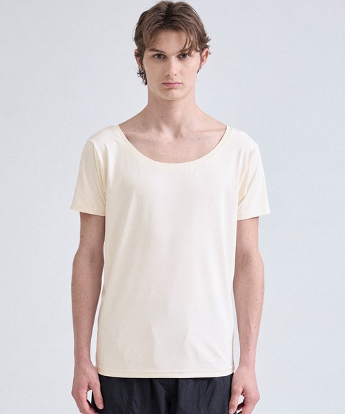 Parts Lab.(パーツラボ)の「【Parts Lab.】Lab Gear Cool Functional Inner Short-sleeve T-Shirt / ラボギアクール機能性インナー半袖Tシャツ(接触冷感・吸水速乾・UVカット・遮熱)(Tシャツ/カットソー・メンズ・ブラック/ホワイト・M/L/S)」の13枚目の写真