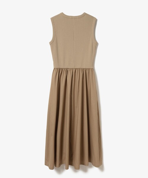 LACOSTE(ラコステ)の「異素材コンビノースリーブドレス / フレアワンピース(ワンピース・レディース・ベージュ/ライトグレー/ブラック・40/38/36/34)」の8枚目の写真