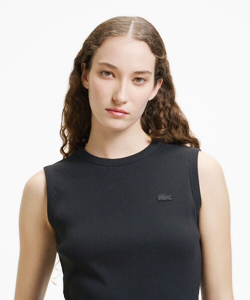 LACOSTE(ラコステ)の「異素材コンビノースリーブドレス / フレアワンピース(ワンピース・レディース・ベージュ/ライトグレー/ブラック・40/38/36/34)」の15枚目の写真