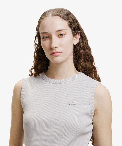 LACOSTE(ラコステ)の「異素材コンビノースリーブドレス / フレアワンピース(ワンピース・レディース・ベージュ/ライトグレー/ブラック・40/38/36/34)」の20枚目の写真