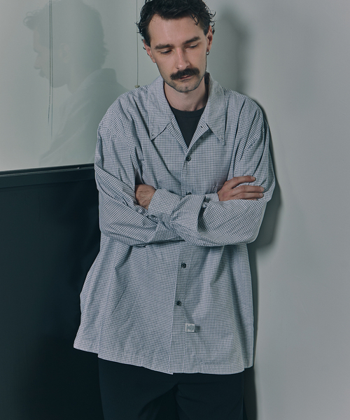 Marvine Pontiak shirt makers（マービンポンティアックシャツメーカーズ）の「Marvine Pontiak / マービンポンティアックシャツメーカーズ WISM別注 Relax B.D SH/B（シャツ/ブラウス・メンズ・ライトグレー/ライトブルー・FREE）」の6枚目の写真
