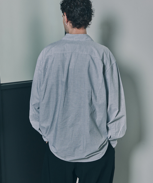 Marvine Pontiak shirt makers（マービンポンティアックシャツメーカーズ）の「Marvine Pontiak / マービンポンティアックシャツメーカーズ WISM別注 Relax B.D SH/B（シャツ/ブラウス・メンズ・ライトグレー/ライトブルー・FREE）」の7枚目の写真