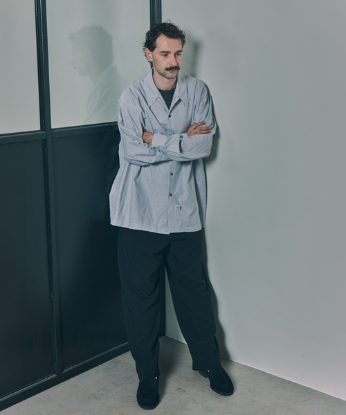 Marvine Pontiak shirt makers（マービンポンティアックシャツメーカーズ）の「Marvine Pontiak / マービンポンティアックシャツメーカーズ WISM別注 Relax B.D SH/B（シャツ/ブラウス・メンズ・ライトグレー/ライトブルー・FREE）」の8枚目の写真