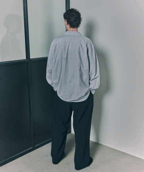 Marvine Pontiak shirt makers（マービンポンティアックシャツメーカーズ）の「Marvine Pontiak / マービンポンティアックシャツメーカーズ WISM別注 Relax B.D SH/B（シャツ/ブラウス・メンズ・ライトグレー/ライトブルー・FREE）」の9枚目の写真