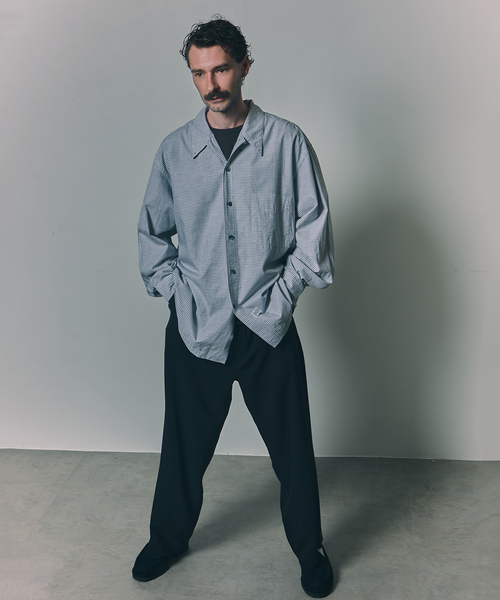 Marvine Pontiak shirt makers（マービンポンティアックシャツメーカーズ）の「Marvine Pontiak / マービンポンティアックシャツメーカーズ WISM別注 Relax B.D SH/B（シャツ/ブラウス・メンズ・ライトグレー/ライトブルー・FREE）」の11枚目の写真
