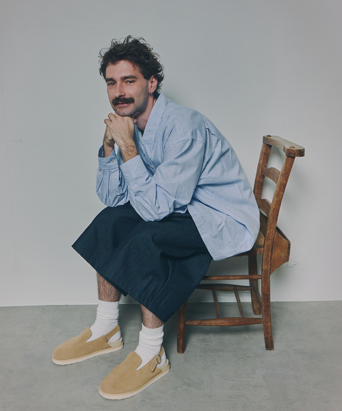 Marvine Pontiak shirt makers（マービンポンティアックシャツメーカーズ）の「Marvine Pontiak / マービンポンティアックシャツメーカーズ WISM別注 Relax B.D SH/B（シャツ/ブラウス・メンズ・ライトグレー/ライトブルー・FREE）」の15枚目の写真