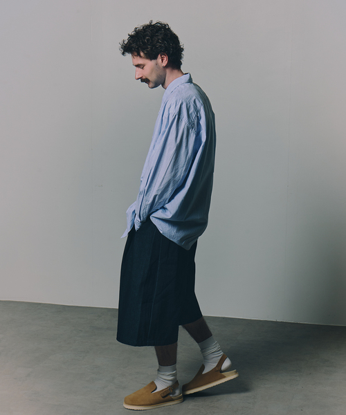 Marvine Pontiak shirt makers（マービンポンティアックシャツメーカーズ）の「Marvine Pontiak / マービンポンティアックシャツメーカーズ WISM別注 Relax B.D SH/B（シャツ/ブラウス・メンズ・ライトグレー/ライトブルー・FREE）」の16枚目の写真