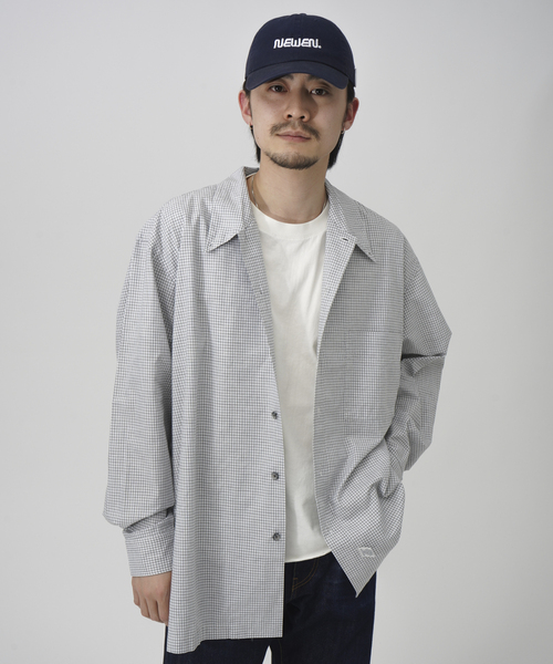 Marvine Pontiak shirt makers（マービンポンティアックシャツメーカーズ）の「Marvine Pontiak / マービンポンティアックシャツメーカーズ WISM別注 Relax B.D SH/B（シャツ/ブラウス・メンズ・ライトグレー/ライトブルー・FREE）」の18枚目の写真