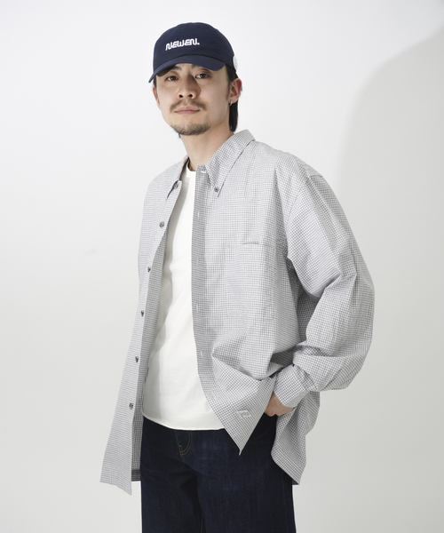 Marvine Pontiak shirt makers（マービンポンティアックシャツメーカーズ）の「Marvine Pontiak / マービンポンティアックシャツメーカーズ WISM別注 Relax B.D SH/B（シャツ/ブラウス・メンズ・ライトグレー/ライトブルー・FREE）」の19枚目の写真