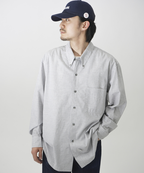 Marvine Pontiak shirt makers（マービンポンティアックシャツメーカーズ）の「Marvine Pontiak / マービンポンティアックシャツメーカーズ WISM別注 Relax B.D SH/B（シャツ/ブラウス・メンズ・ライトグレー/ライトブルー・FREE）」の20枚目の写真